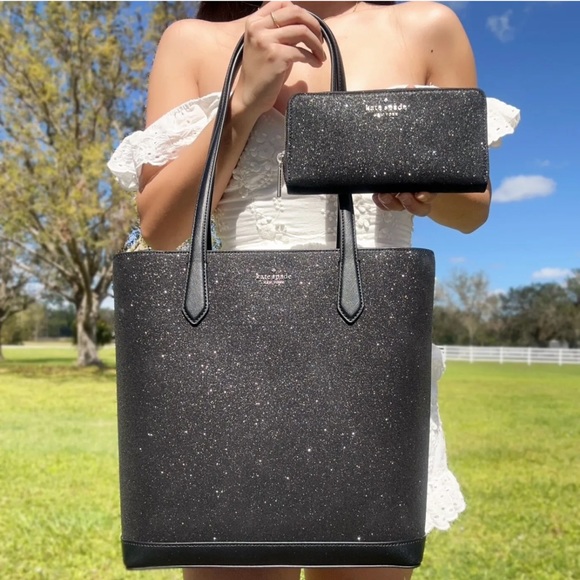 kate spade Handbags - Kate Spade Glitter Shoulder Tote Bag Handbag + Wallet